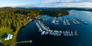 Jachthaven in San Juan Islands, Washington
