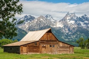 Houten schuur Teton Village National Park Wyoming