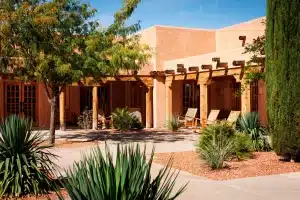 Patio van Marriott Courtyard in Page, Arizona