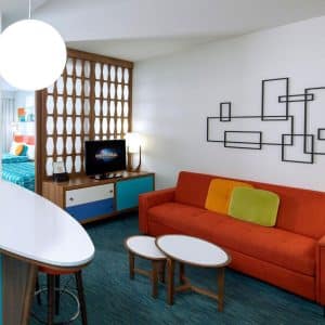 Hotelkamer interieur in Universal Orlando Resort Florida