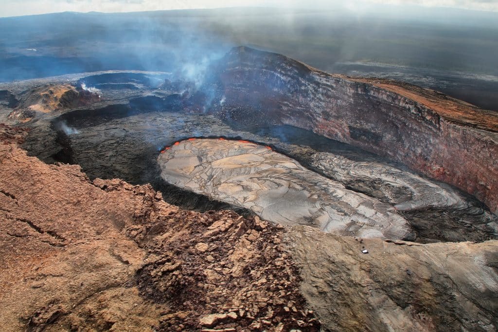 Kilauea vulkaan op Big Island, Hawaii