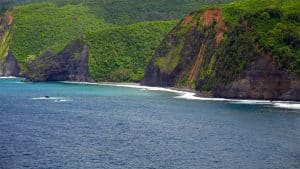 Waipi'o Valley kustlijn, Big Island, Hawaii