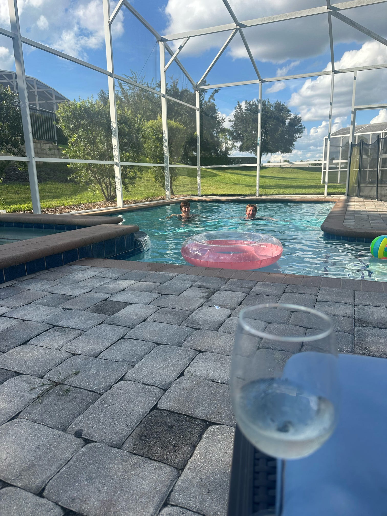 Zwemmen in privézwembad villa Orlando Florida