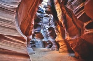 Antelope Canyon in Arizona met golvende rotsformaties