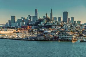Skyline en haven van San Francisco