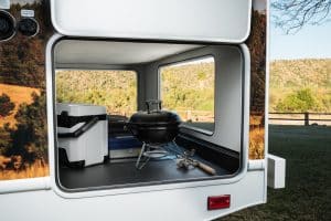 Opbergruimte in Cruise America C30 camper