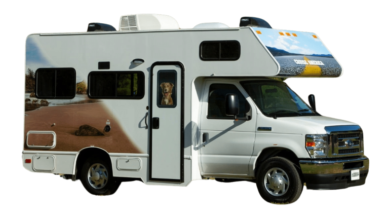 Cruise America C21 camper bij berglandschap