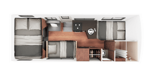 Cruise America C25 camper exterieur avond
