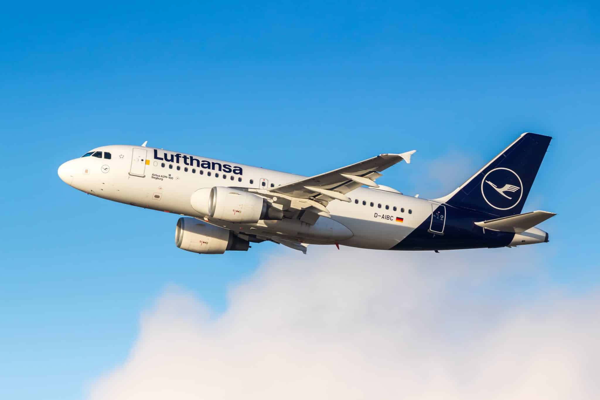 Lufthansa Airbus A319 in vlucht