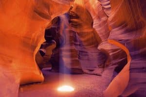 Zonlicht in Lower Antelope Canyon, Arizona