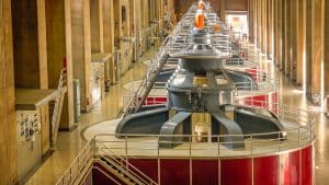 Generatorruimte van de Hoover Dam in Nevada