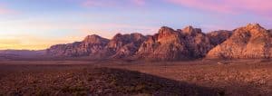 Rotsformaties bij zonsopkomst in Red Rock Canyon, Nevada