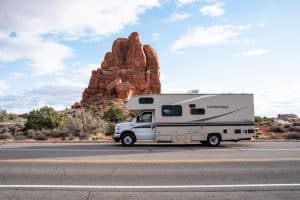 El Monte C-Medium zijaanzicht in Arches National Park Utah