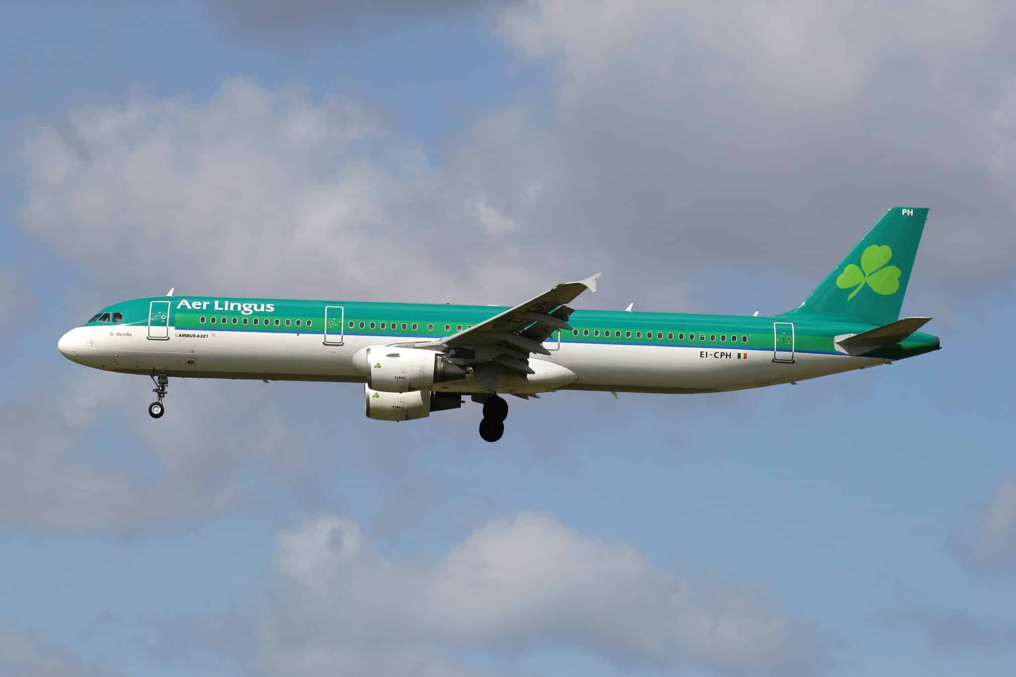 Aer Lingus vliegtuig dat landt