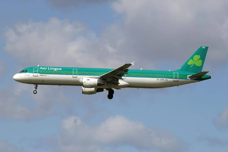 Aer Lingus vliegtuig dat landt