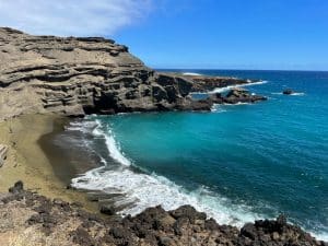 Papakolea Green Sand Beach op Big Island Hawaii