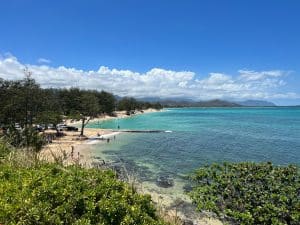 Strand en kustlijn van Kailua op Hawaii