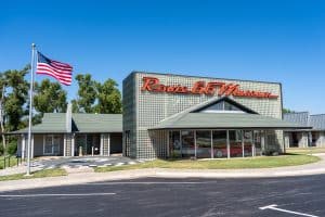 Route 66 Museum in Clinton Oklahoma gezien van buiten