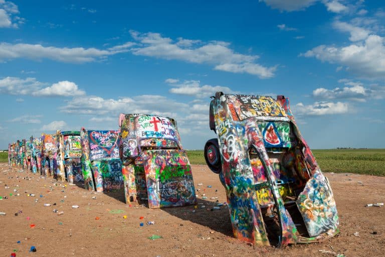 Cadillac Ranch langs Route 66 bij Amarillo Texas