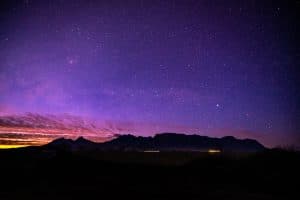 Sterrenhemel boven Big Bend National Park in Texas