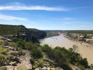 Rio Grande rivier bij Del Rio in Texas