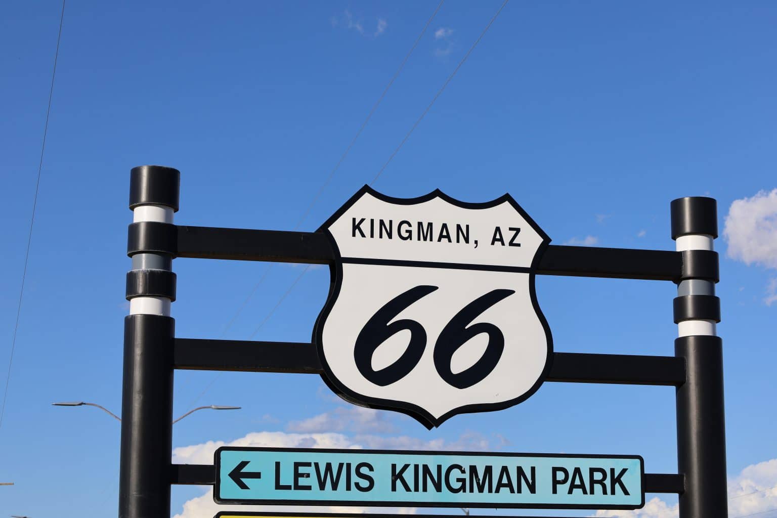 Route 66 bord in Kingman Arizona
