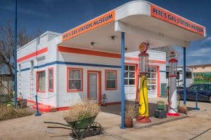 Pete’s Gas Station Museum langs Route 66 in Williams