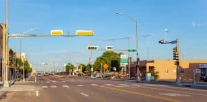 Straatbeeld van Route 66 in Gallup New Mexico