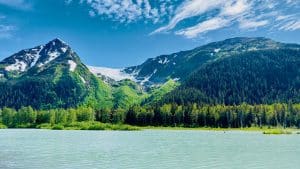 Gletsjer in bergen Girdwood Alaska