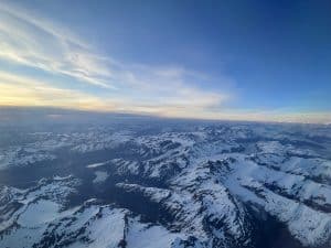 Luchtfoto bergen Girdwood Alaska