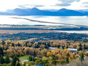 Uitzicht op Homer Spit Alaska