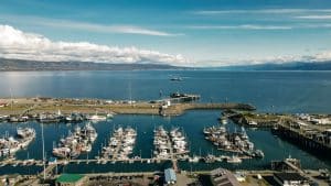 Luchtfoto haven Homer Alaska