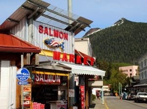 Salmon Market winkel in Ketchikan Alaska