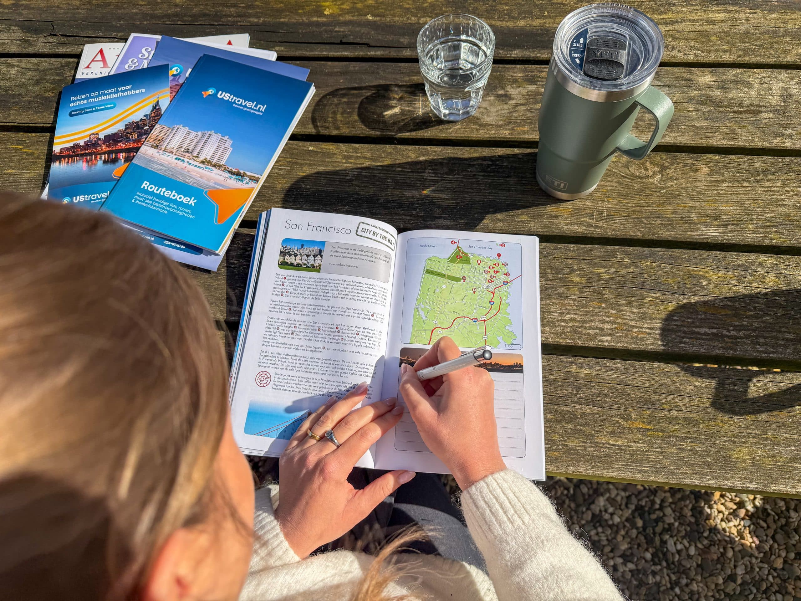 Schrijven in Routeboek Amerika