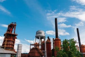 Sloss Furnaces industrieel complex in Birmingham Alabama