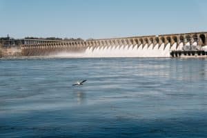 Wilson Dam en Tennessee River bij Florence Alabama