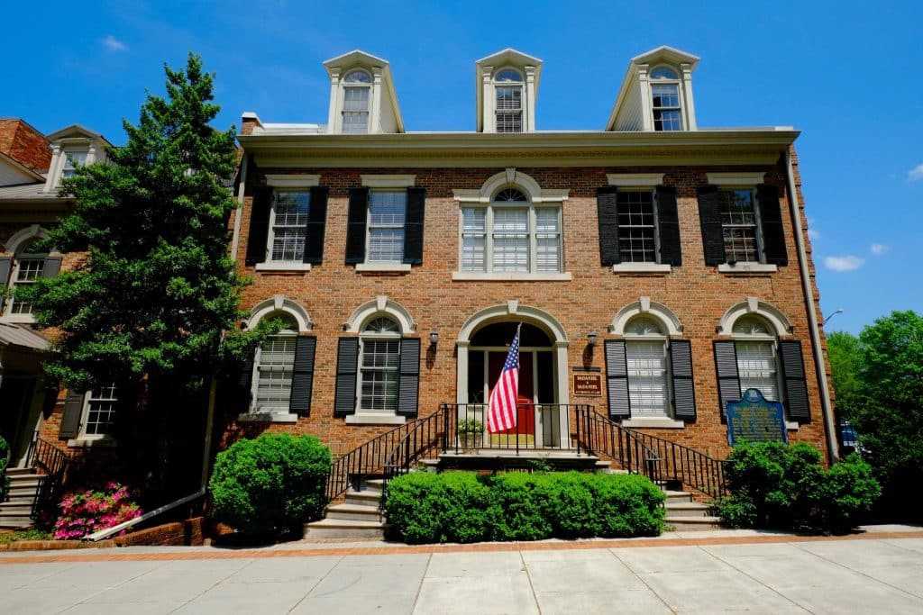 Huntsville historisch huis baksteen vlag