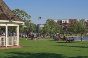 Huntsville park mensen gras evenement
