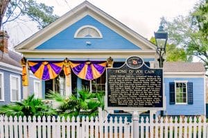 historisch huis met informatiebord Mobile Alabama