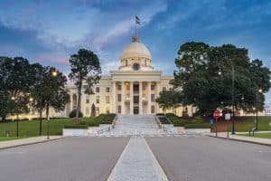 Alabama State Capitol Montgomery vooraanzicht gebouw
