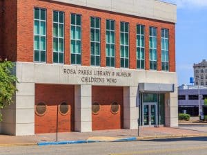 Rosa Parks Library Museum Montgomery gebouw gevel Alabama