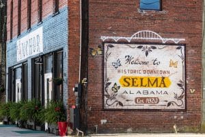 Muurschildering Selma Alabama downtown historisch centrum
