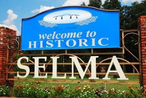 Welkomstbord Selma Alabama historisch centrum