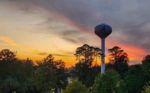 Zuidelijke Staten - Watertoren Tuscaloosa Alabama avondlucht