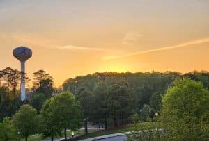 Watertoren Tuscaloosa Alabama zonsondergang