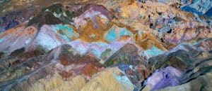 Kleurrijke heuvels van Artists Palette in Death Valley National Park