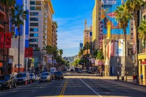 Los Angeles Californië Hollywood Boulevard straatbeeld