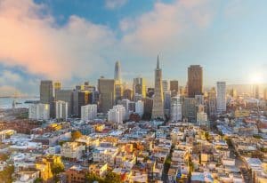 San Francisco Californië skyline luchtfoto