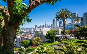 San Francisco Californië skyline met woningen
