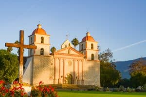 Santa Barbara missie kerk gevel